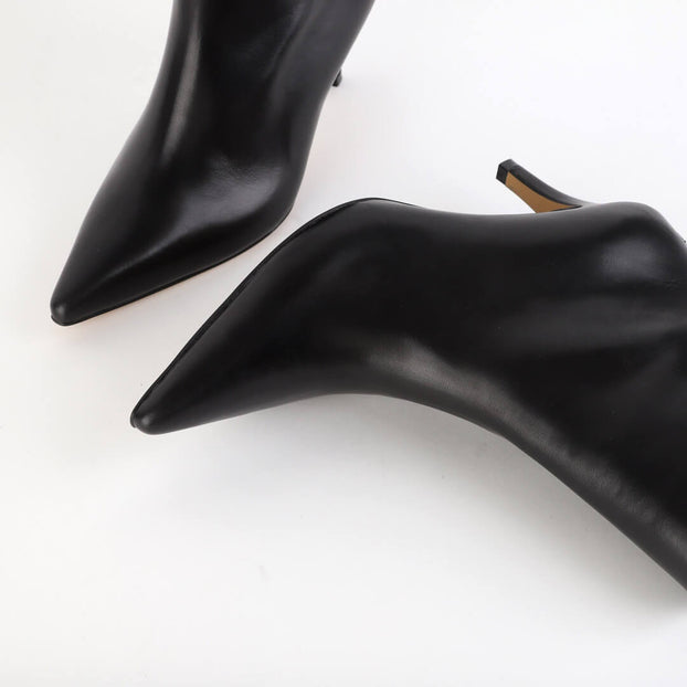 *UK size 2 - HANSI - black suede, 7cm heel