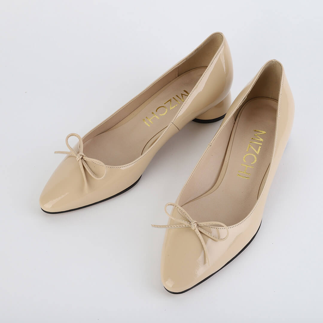 NEW HENRIETTA - patent chunky heel ballerina