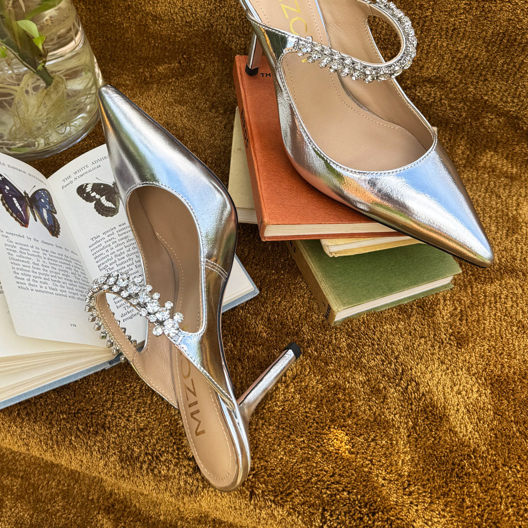 LAMIO- gold leather mules