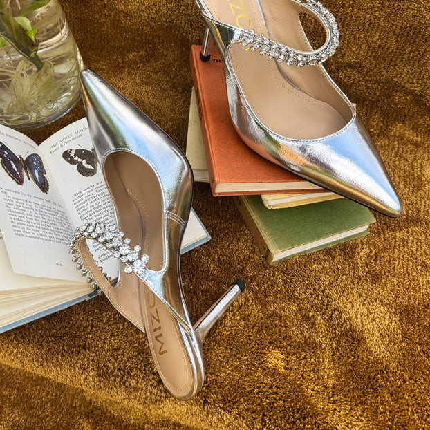 LAMIO- gold leather mules