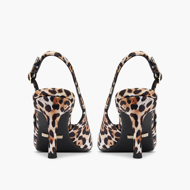 Lena 75 Leopard - Slingback Pumps