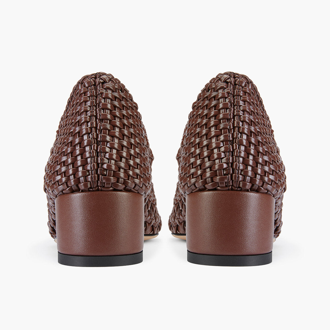 Marbella Brown - Woven Pumps