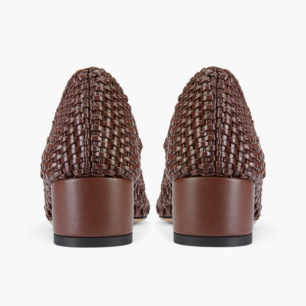 Marbella Brown - Woven Pumps