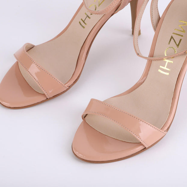 Petite Size Elegant Pink Patent Leather Sandals US 3