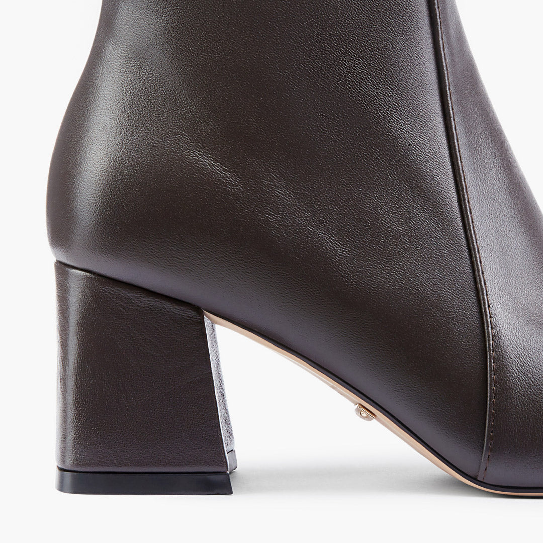 ROXANNE BROWN LEATHER - ankle boots