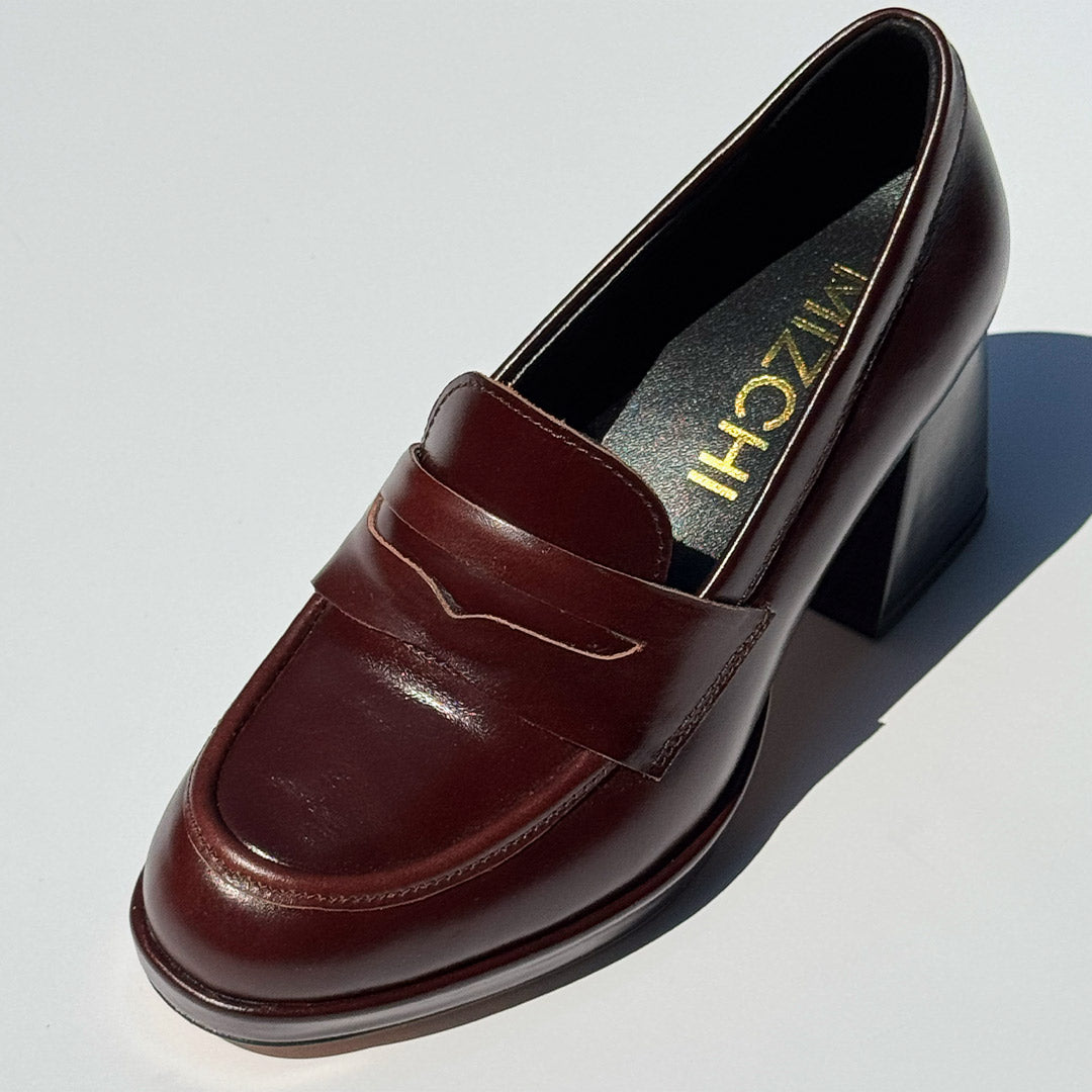 *SHARE BROWN - platform heel brogue
