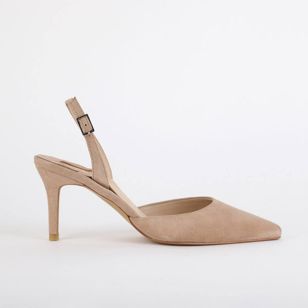 Small Size Slingback Heels Tesoro Suede Uk 2.5