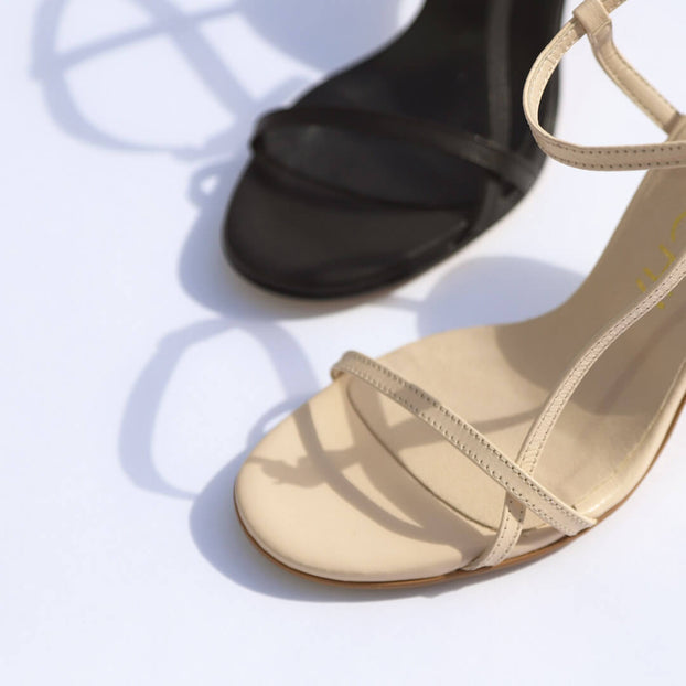 *UK size 1 - TRIPOLI - light beige, 8cm heels
