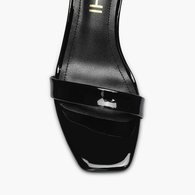 Antonella Black - Patent Leather Sandals