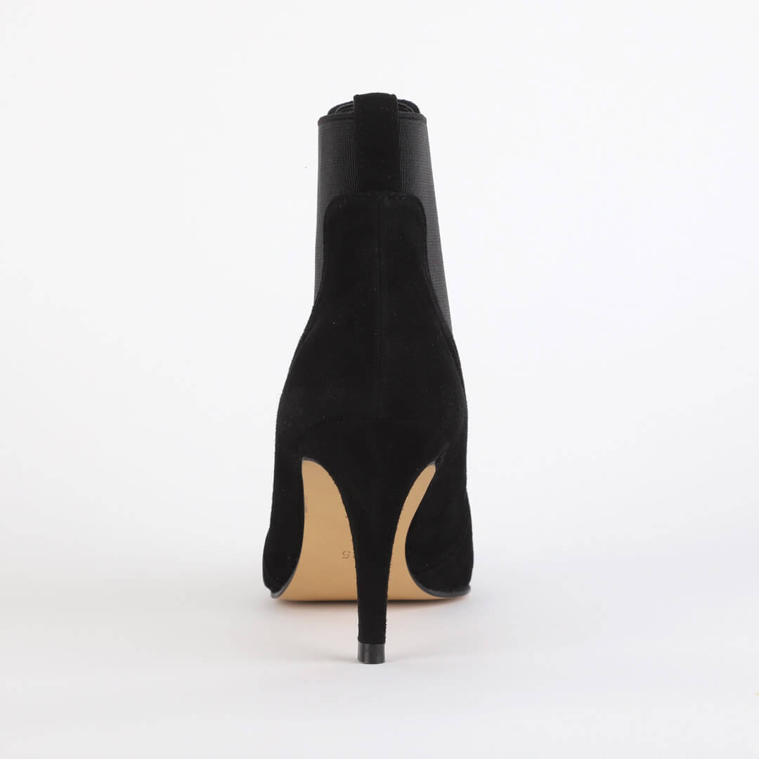 *UK size 2.5 - BISOUS - black suede, 8cm heel