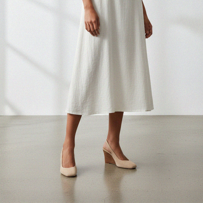 *Chibon Beige - Suede Wedges
