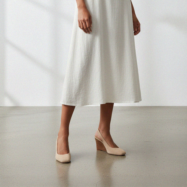 *Chibon Beige - Suede Wedges