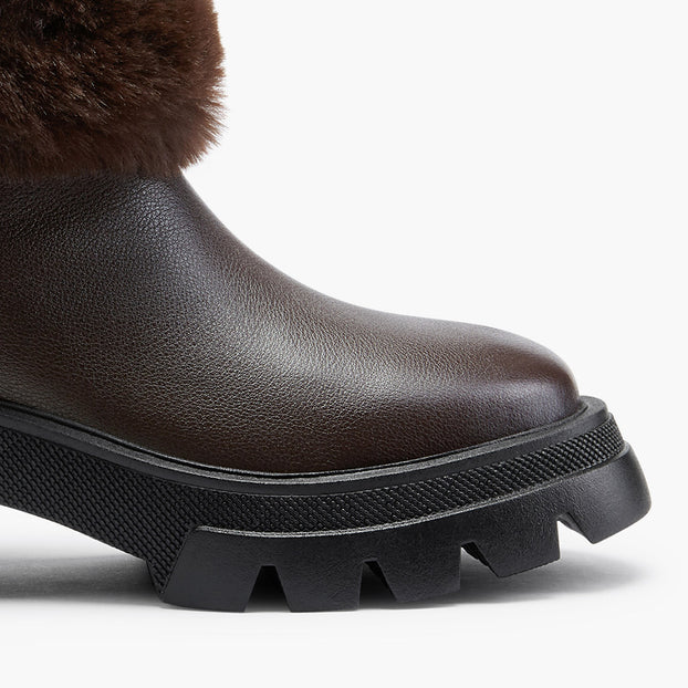 CAMERON BROWN - fur lined ankle boots