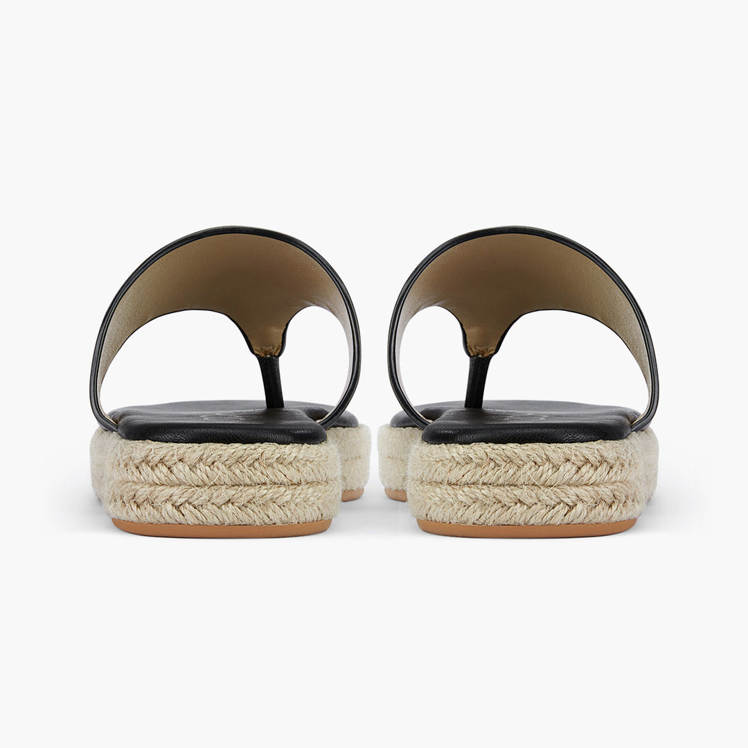 Cosmo Black -flatform espadrille sandals