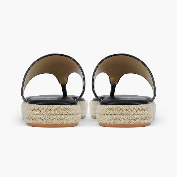 Cosmo Black -flatform espadrille sandals