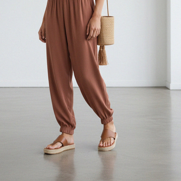 Cosmo Brown -flatform espadrille sandals