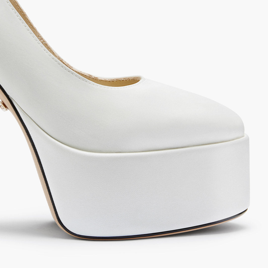 FABB - ivory satin high platform