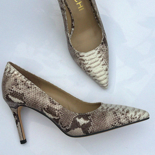 *KAYTE PYTHON - snake effect classic pumps