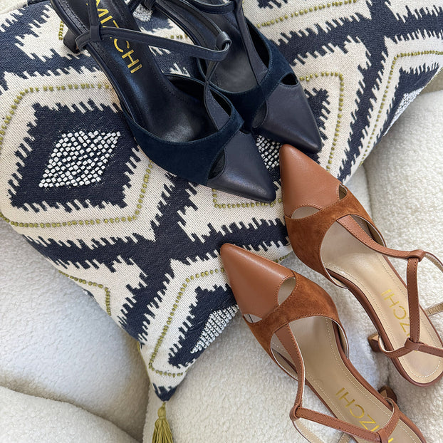 LEGAL BROWN- cut out slingback pumps