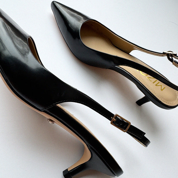 *Lena 45 - black leather slingback