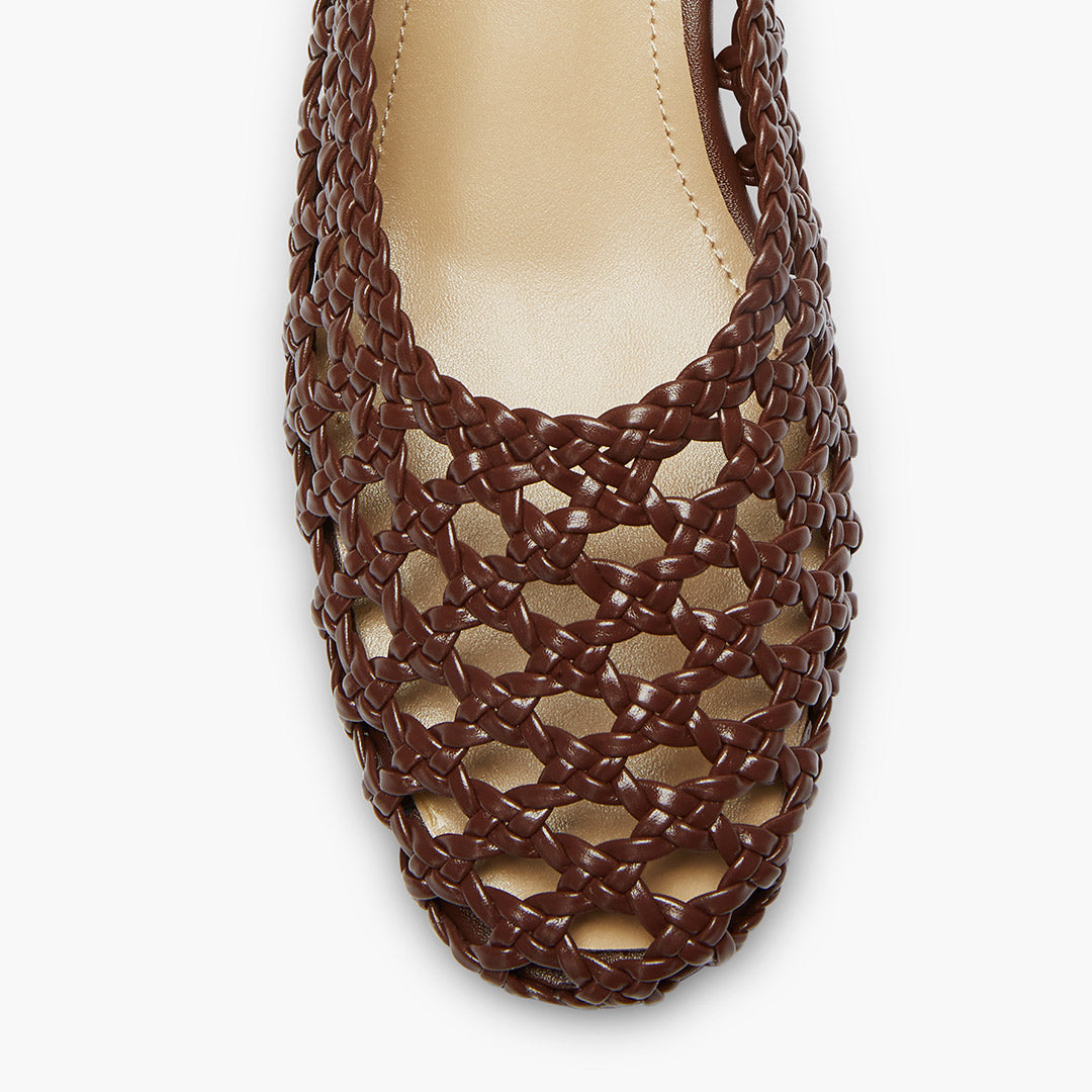 Marbella Brown - Woven Pumps