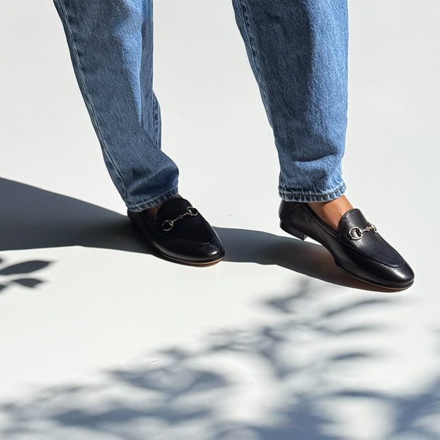 *ROCHELLE BLACK - leather loafers