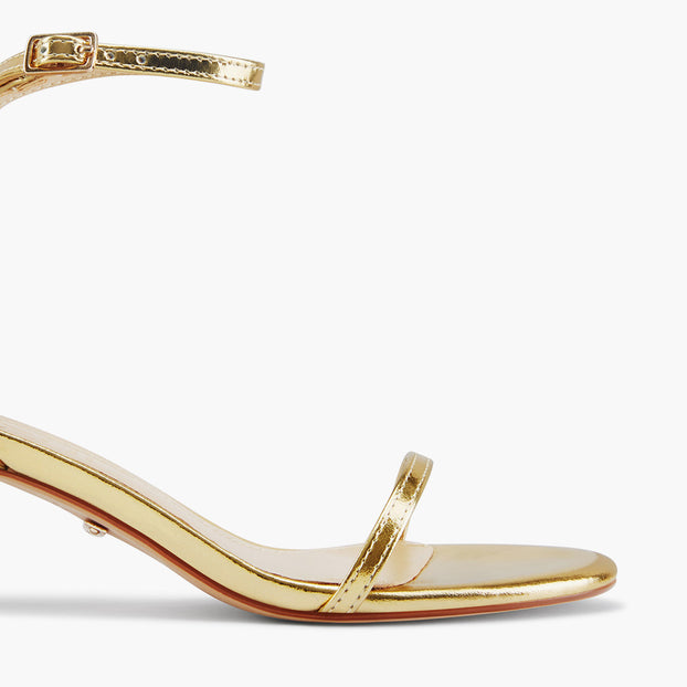Shiloh Gold Kitten - strappy sandals