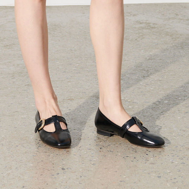 Petite Size T-Strap Flat Loafer US 3