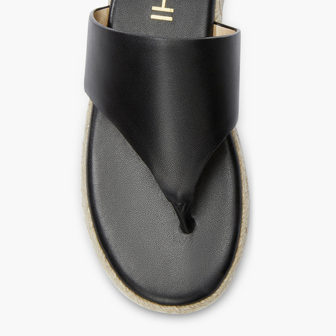 Cosmo Black -flatform espadrille sandals