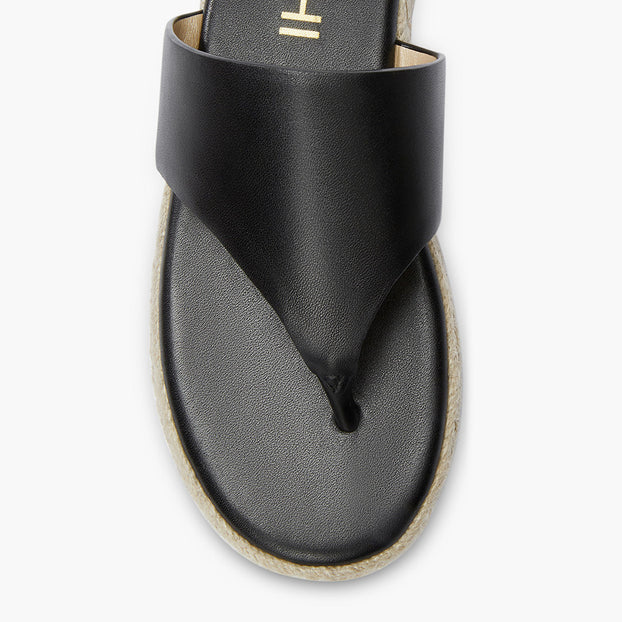 Cosmo Black -flatform espadrille sandals