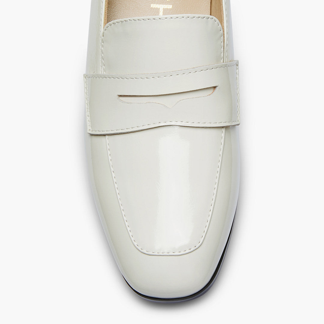 Farrah White - Leather Loafers