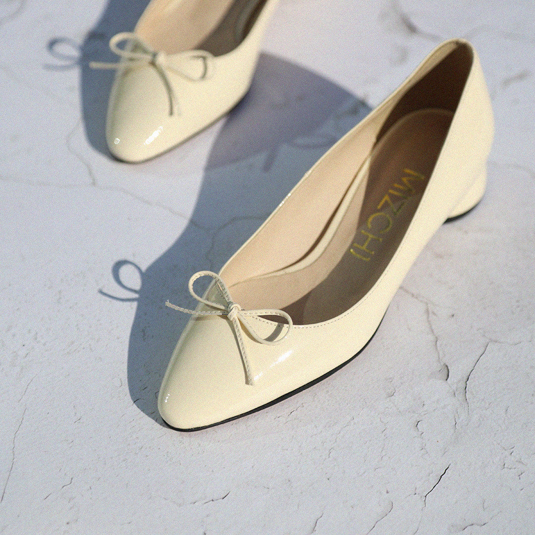 NEW HENRIETTA - patent chunky heel ballerina