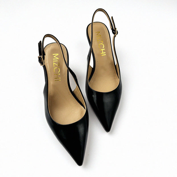 *Lena 45 - black leather slingback