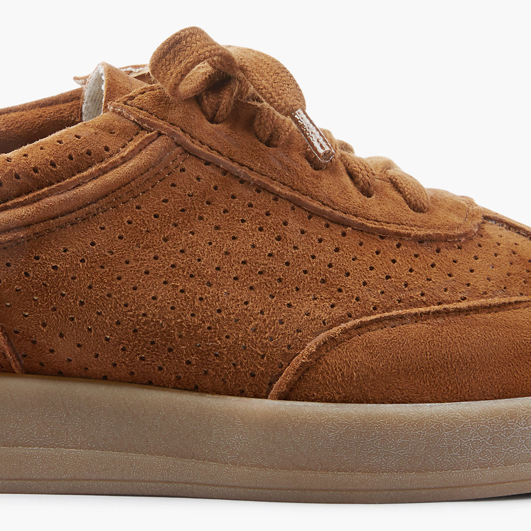 Morena - Brown Leather Sneakers
