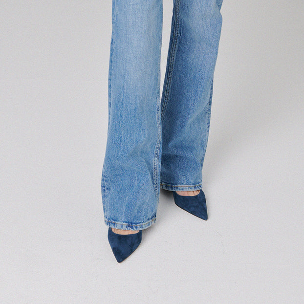 Petite Size Suede Slingback Pumps UK 1