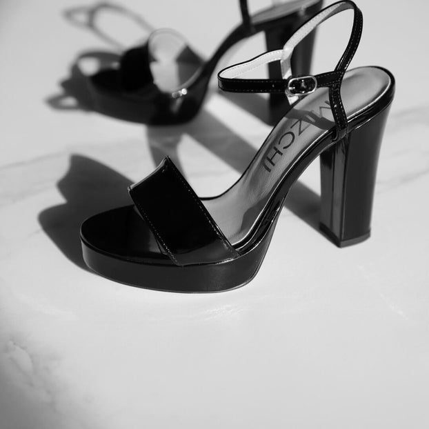 *UK 1 - SAMI BEIGE PATENT - 10/2cm heel