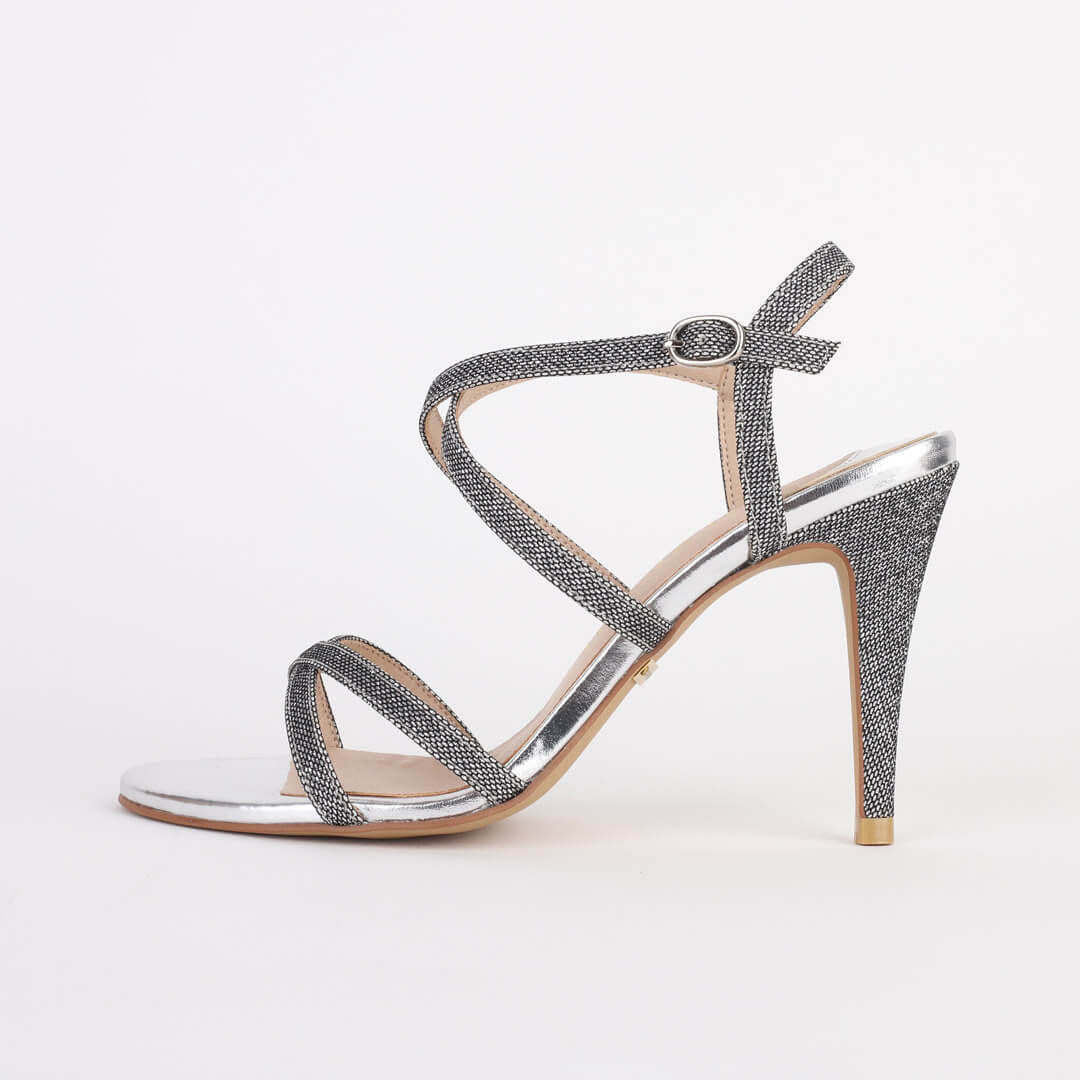 *AVEC MOI - silver, 8cm size UK 2.5