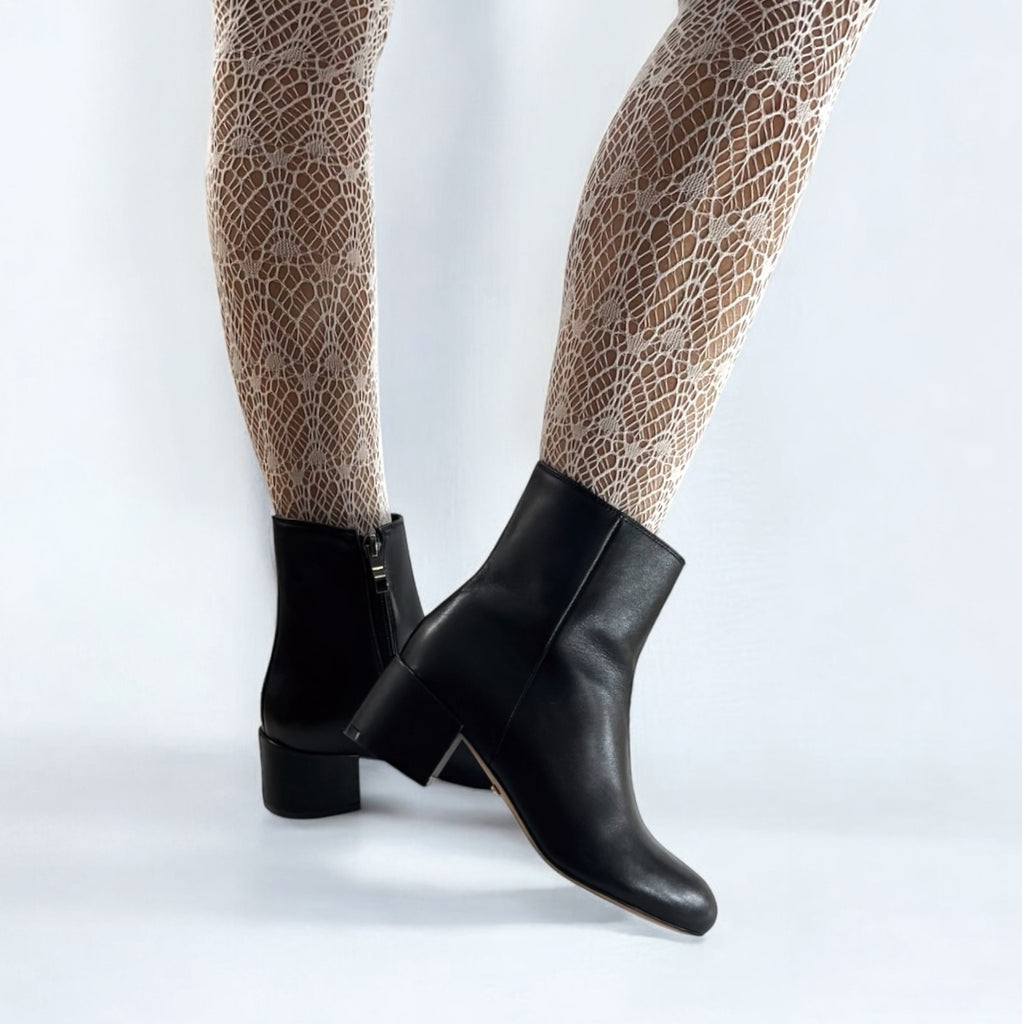 Petite Size Classic Black Ankle Boots by MIZCHI Pretty Small Shoes