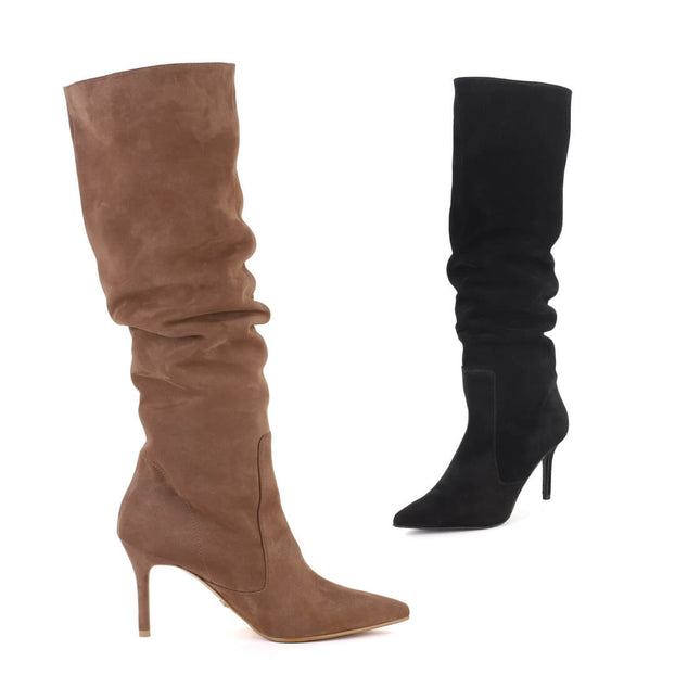 *UK size 2 - WOLLEN - mocha beige , 9cm heel