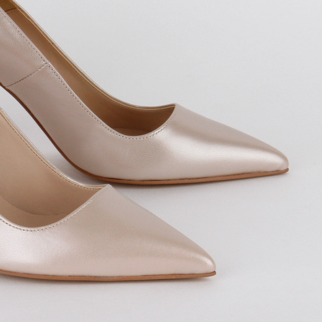 *UK size 3 - RAFRIA - pearl pink, 9cm heels