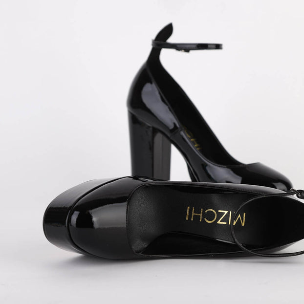 *BONBONERIA - black, 12/3.5cm size UK 2.5