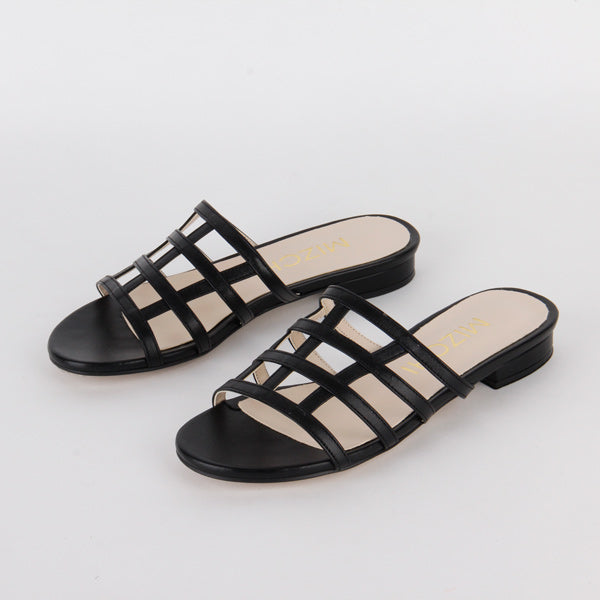 *UK size 2 - SHALOM - silver, 1cm heels