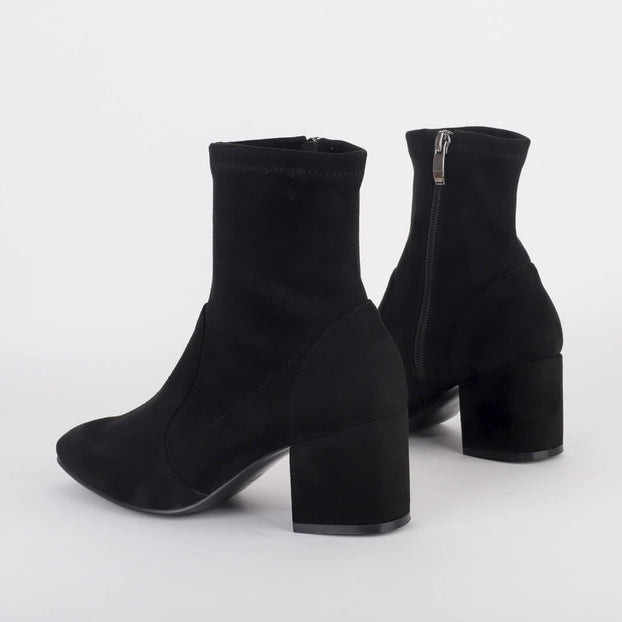 *UK szie 2.5 - FABIENNE - Grey faux suede, 6cm heels