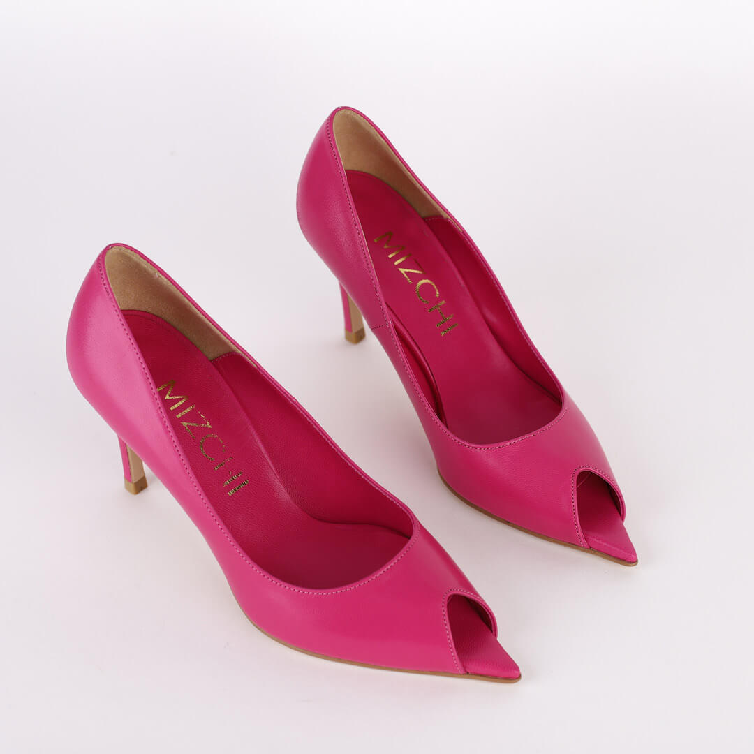 *DIXIE- open toe - baby pink, 7cm size UK 3