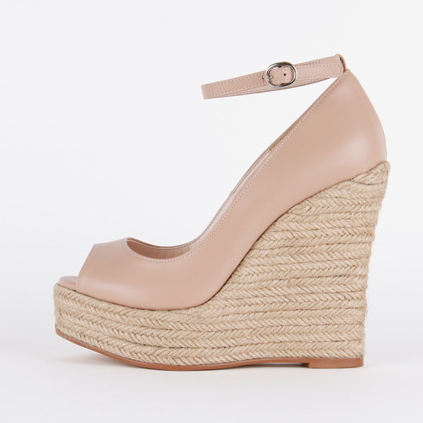 *UK size 2.5 - MARRISA - beige, 12cm heels