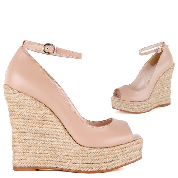 *UK size 2.5 - MARRISA - beige, 12cm heels