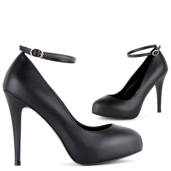 *UK size 3 - SCANDALIZE - strap black, 11/2cm heel