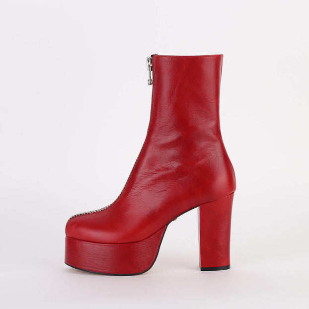 *UK size 2 - WANGARI - red, 10/4cm heels