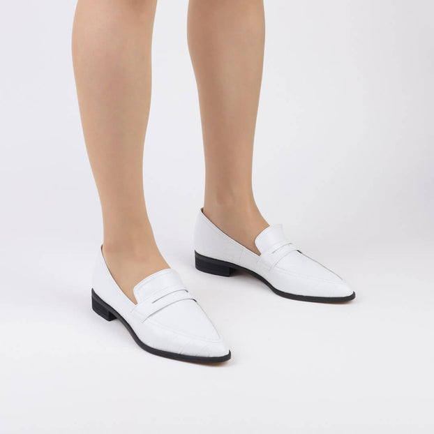 *UK size 2 - ELEANOR -white, 2cm heels