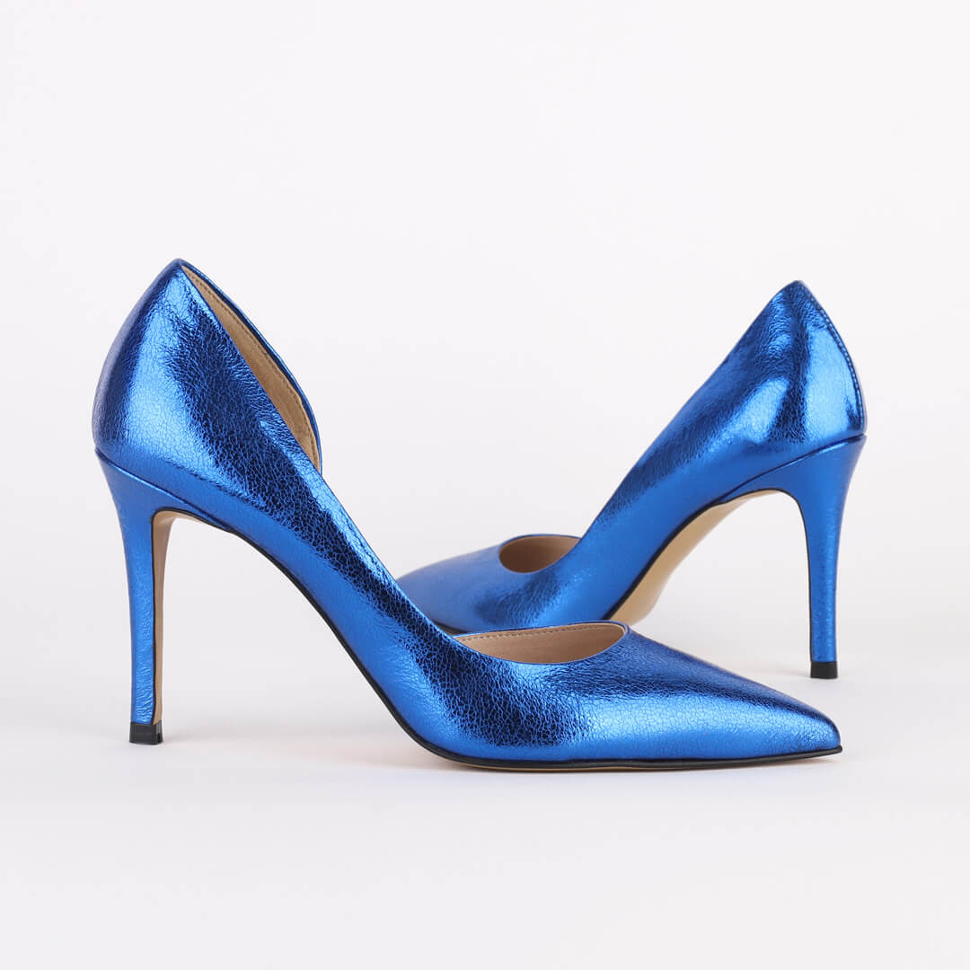 *UK size 1 - SAPPHIRE - blue, 8cm heels